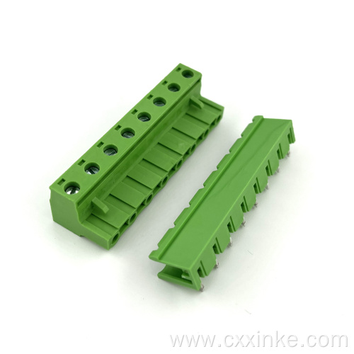 7.62mm pitch pluggable PCB terminal block male and female connector